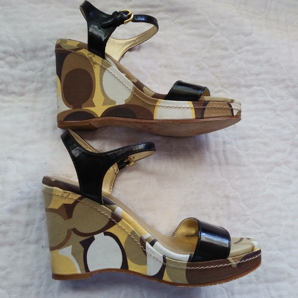 Coach "Klara" Wedge Sandals - Picture 4 of 6